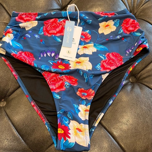 Cupshe Other - NWT Women’s Cupshe Colorful Floral Swim Bottoms Size Large